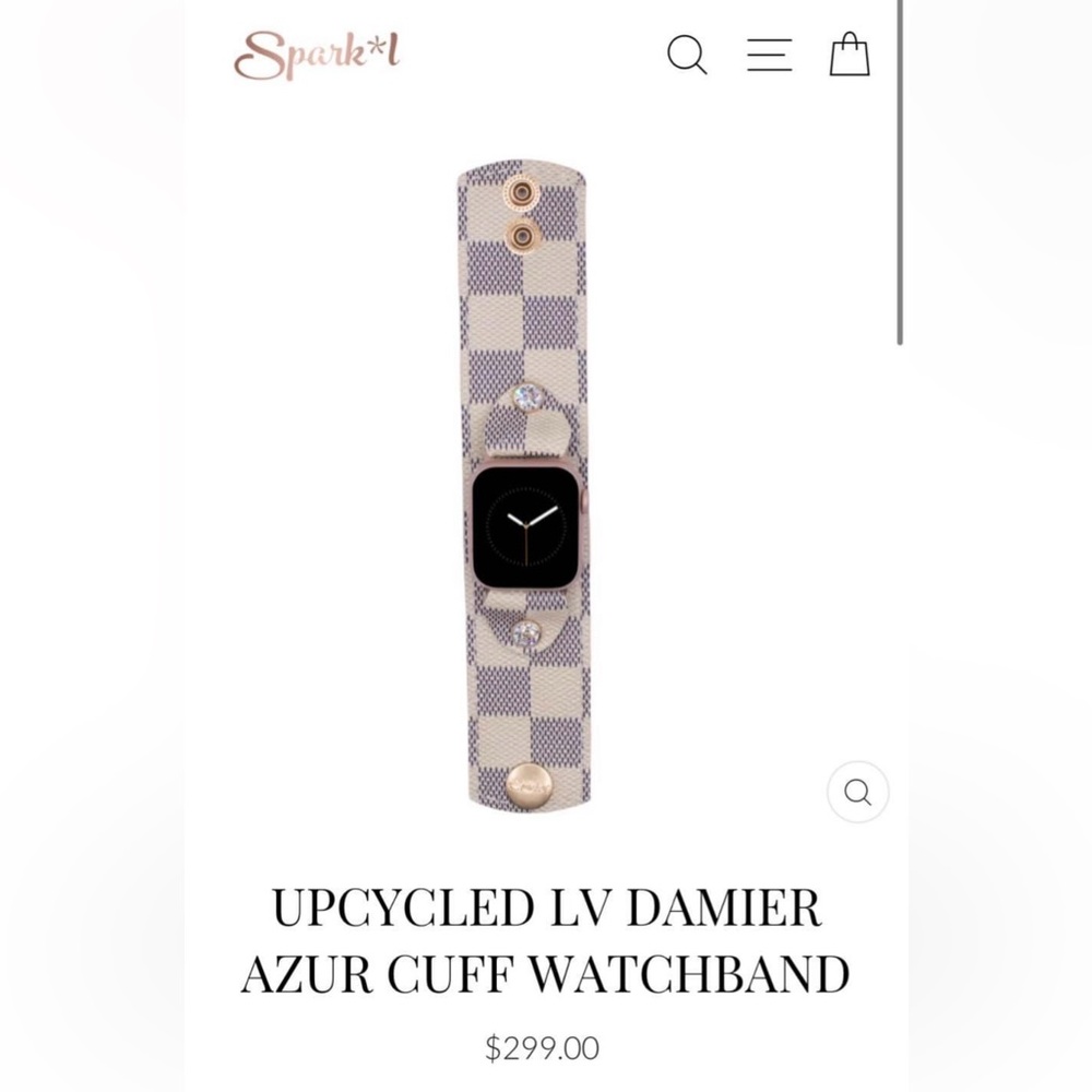 Authentic Louis Vuitton up-cycled Apple Watch Band
